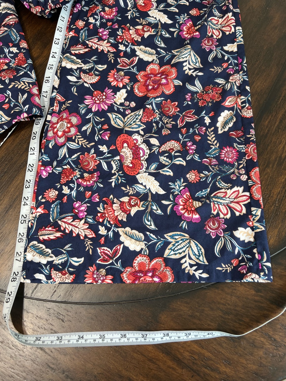 Band of the Free Women’s Size Med Jumpsuit Navy Red Pink Florals Boho Summer - Picture 11 of 11